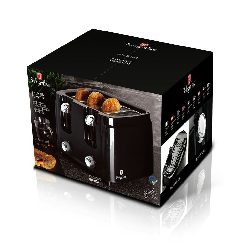 Berlinger Haus 4-Slice Toaster Berlinger Haus BH-9241 Black Silver Collection