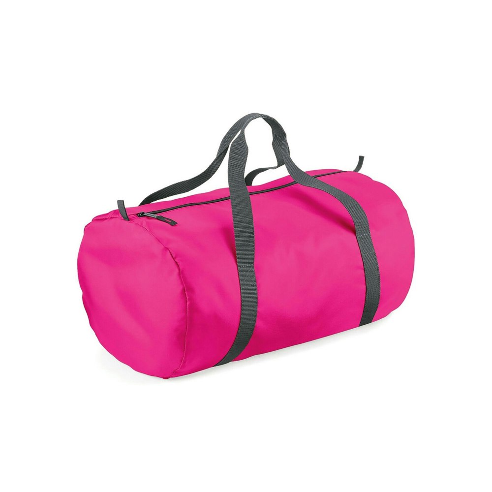 Bagbase Barrel Packaway Duffle Bag - Fuchsia