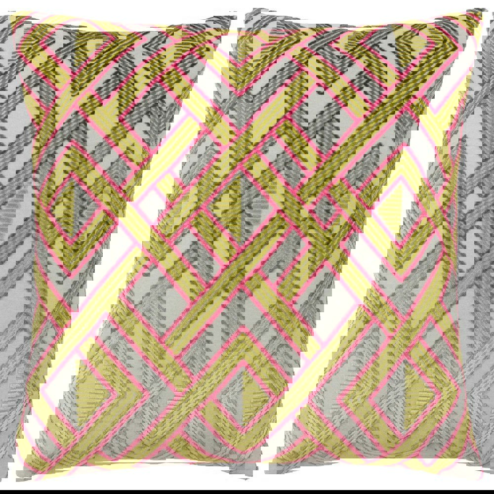 Paoletti Henley Jacquard Velvet Cushion Cover - Multicoloured