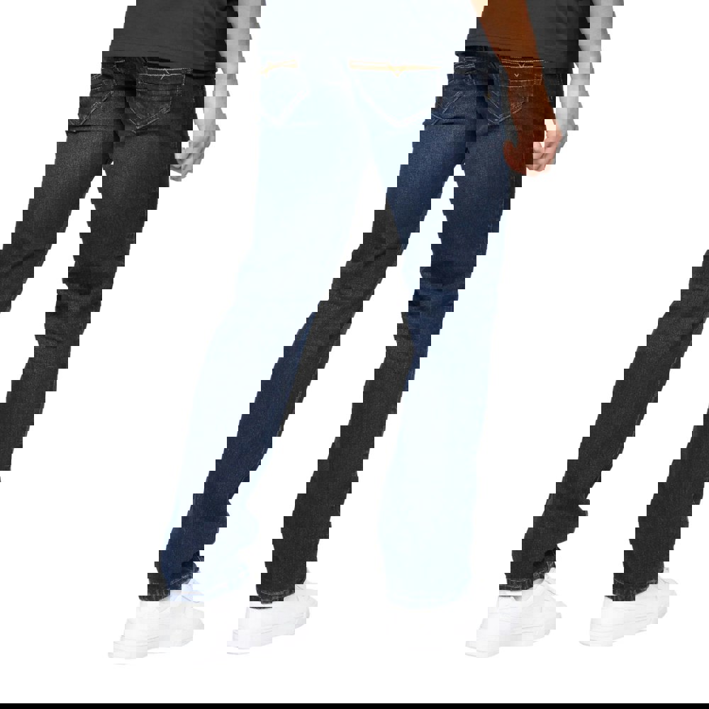 Crosshatch Mens Chas Straight Jeans - Dark Wash