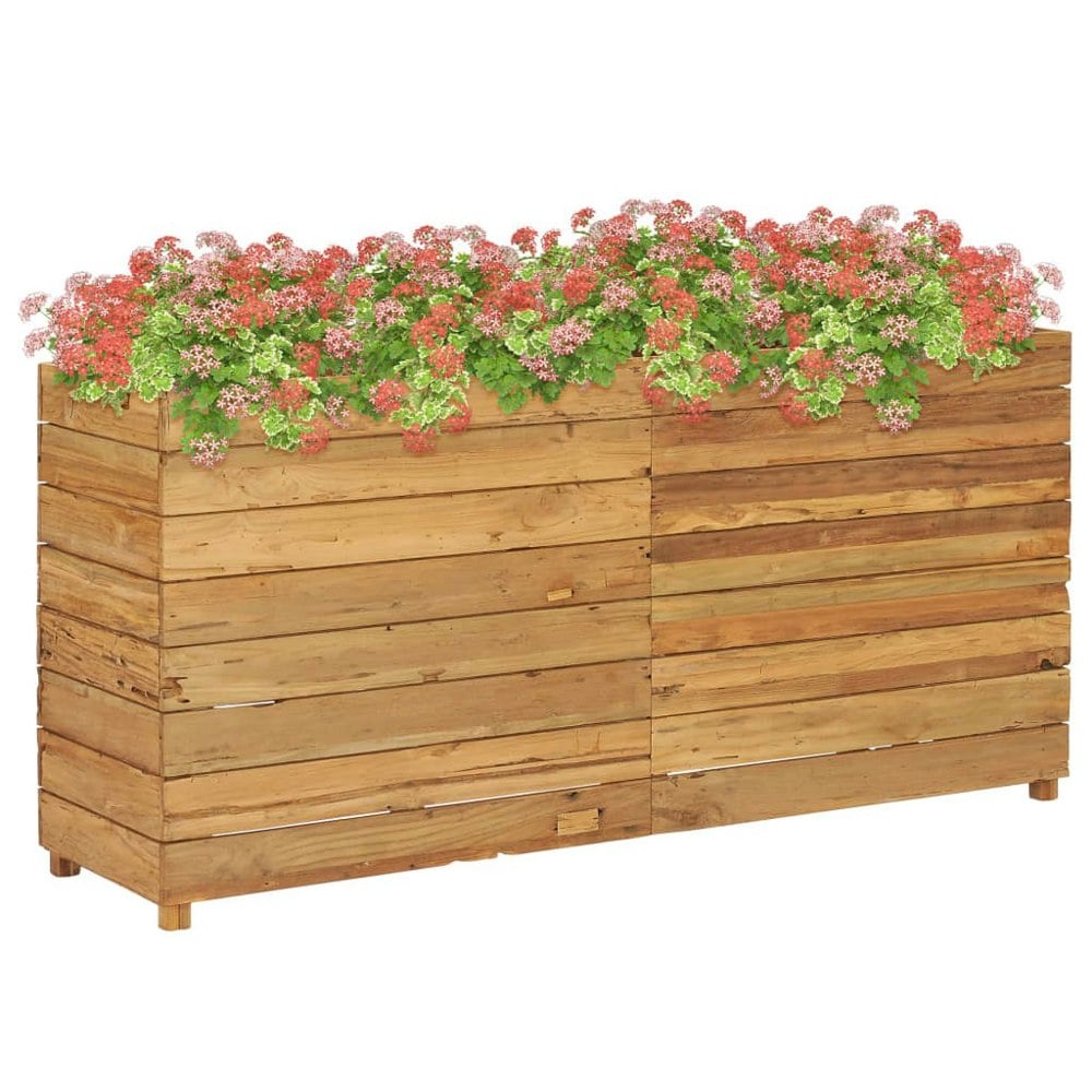 Berkfield Raised Bed 150x40x72 cm Solid Wood Teak and Steel
