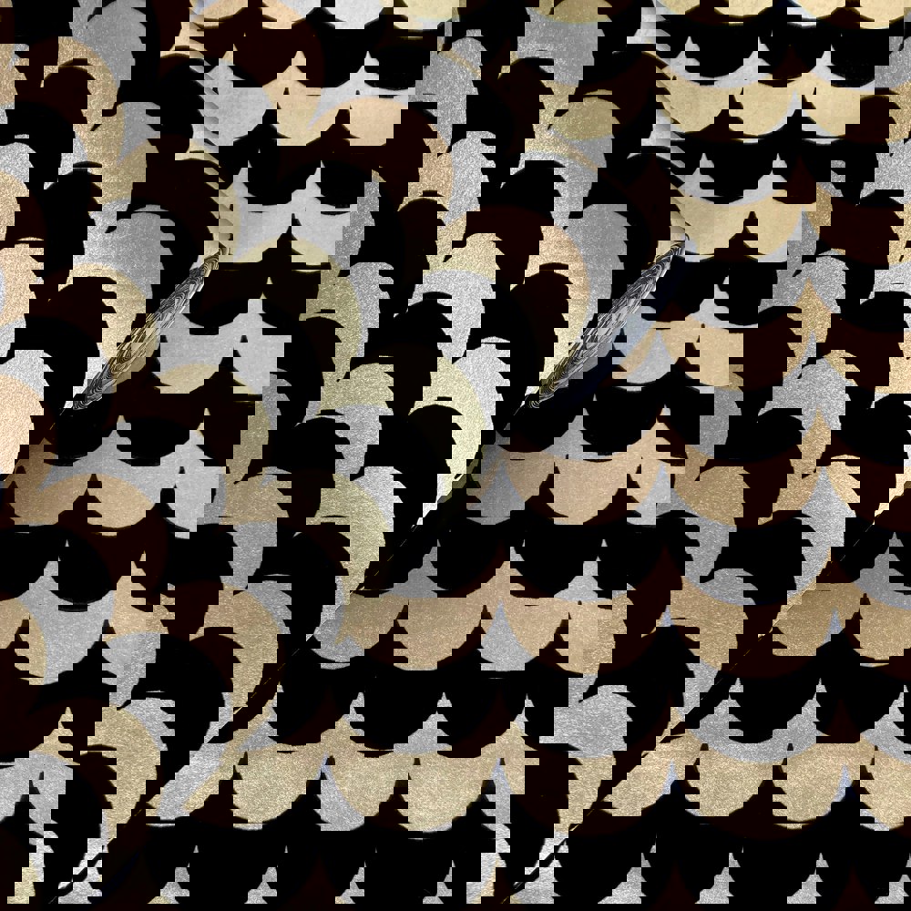 Erica Wakerly Scoop Black Flock and Gold Lustre Wallpaper