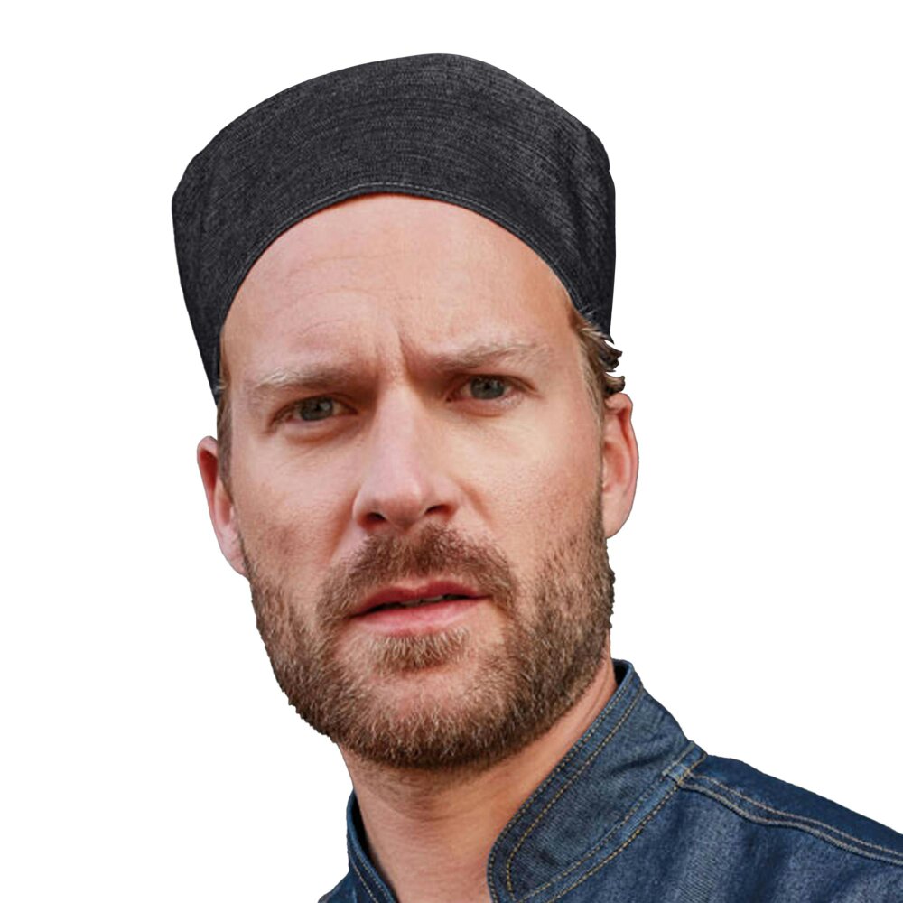 Premier Unisex Chefs Skull Cap - Black Denim