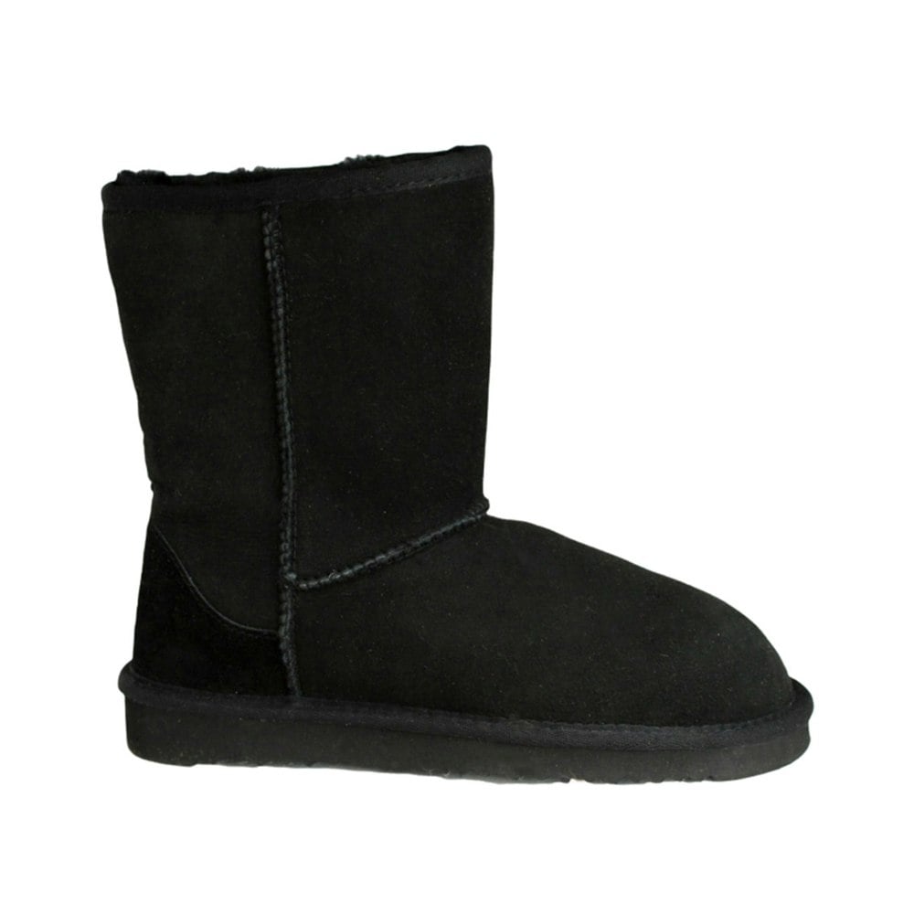 Eastern Counties Leather Women's Jodie Sheepskin Short Plain Boots - Black