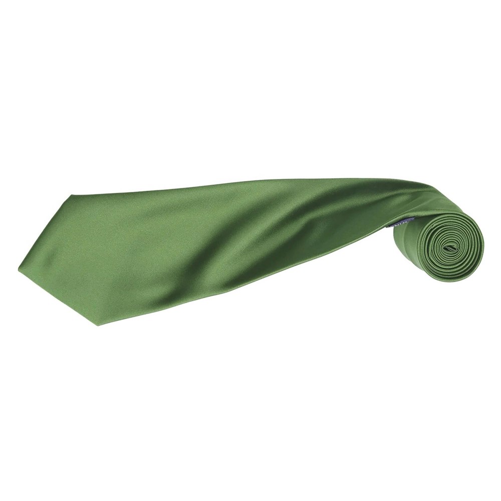 Premier Mens Plain Satin Tie (Narrow Blade) (Pack of 2) - Sage