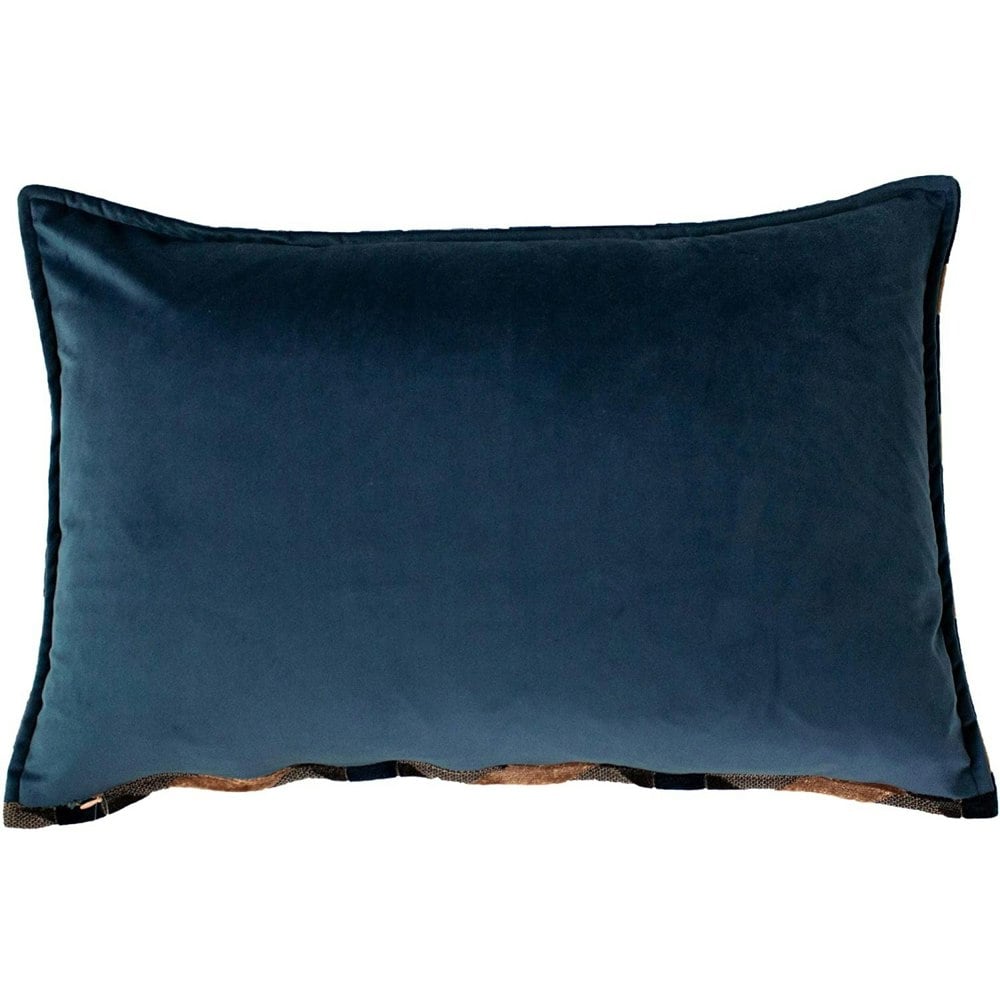 Paoletti Delano Lattice Cushion Cover - Blush Pink/Navy