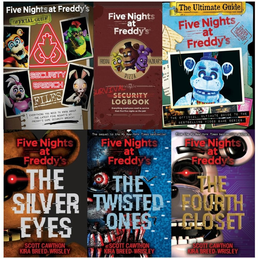 Five Nights At Freddys 6 Books Collection Set - Security Breach Files, Ultimate Guide & more