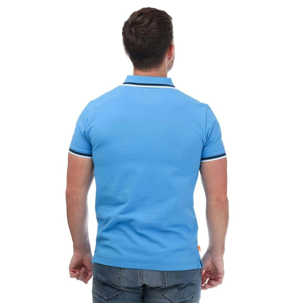 Timberland Unisex Adult Tipped Short-Sleeved Polo Shirt - Blue