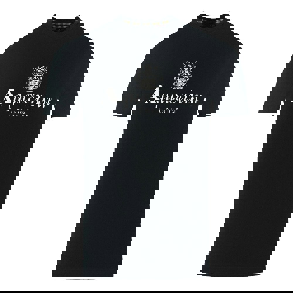 Aquascutum London Aldis Brand Logo T-Shirt - Black
