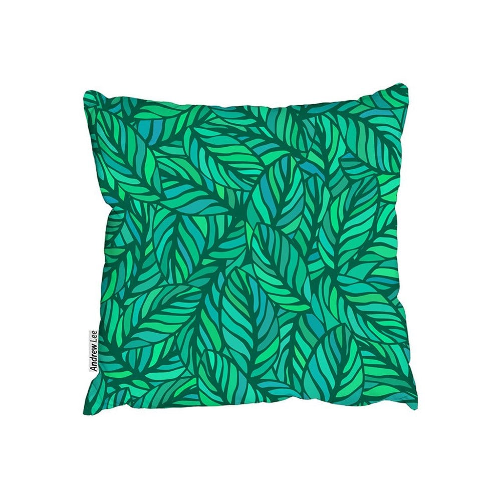 Benjamin Tate Design Green Leaves Pattern (Outdoor Cushion)