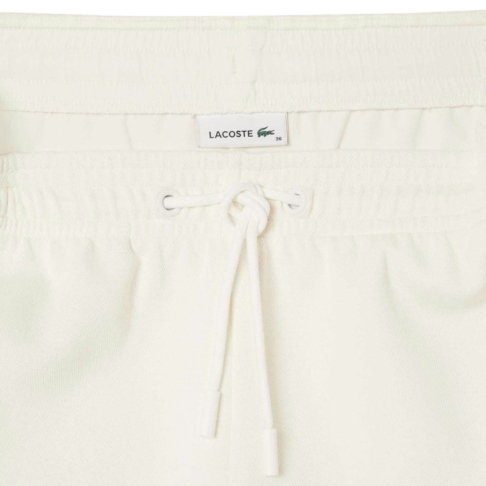Lacoste Womens/Ladies Pique Contrast Panel Shorts - Cream
