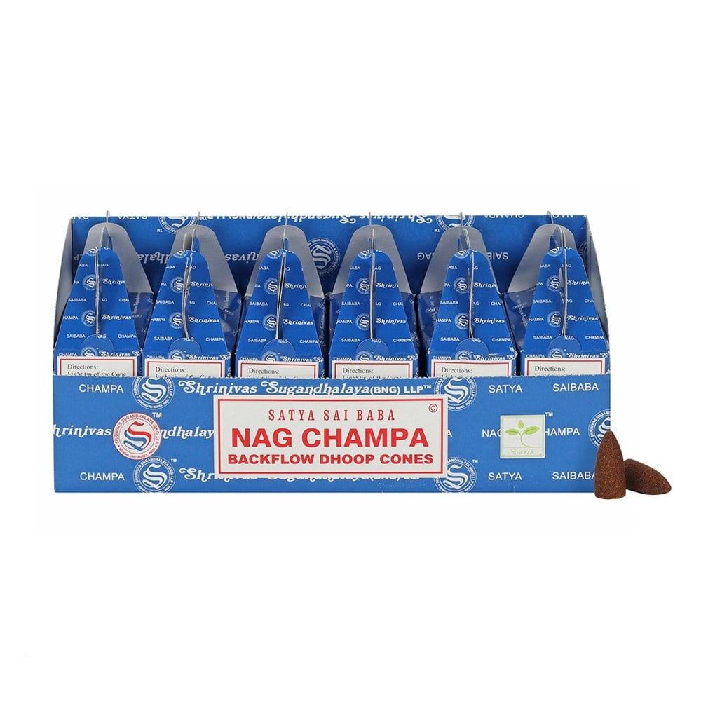Serano Set of 6 Packets of Satya Nag Champa Backflow Dhoop Cones