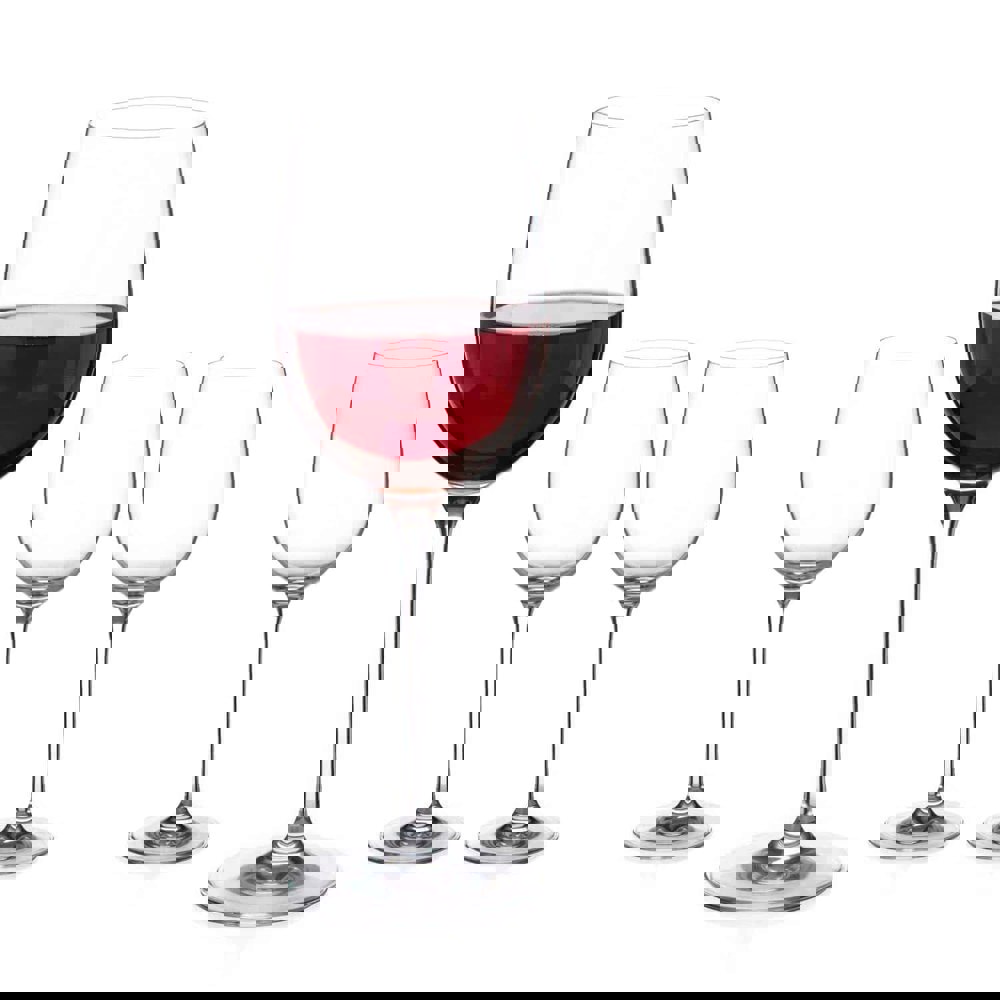 Diamante Moda Red Wine Glasses - Set of 4