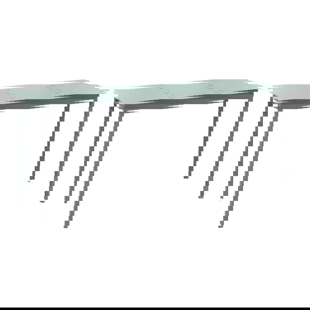 Berkfield Garden Table Light Grey 190x90x74 cm Aluminium and Glass