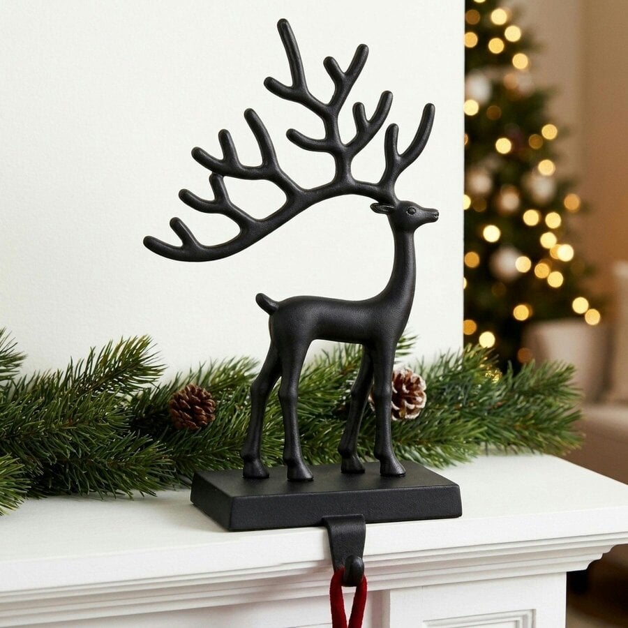 Garden Greatness Detailed Christmas Reindeer Stocking Holder