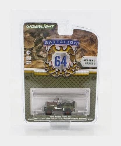 MCSlots 1942 Willys MB 1st Canadian Tank Brigade 1:64 Greenlight 61050A