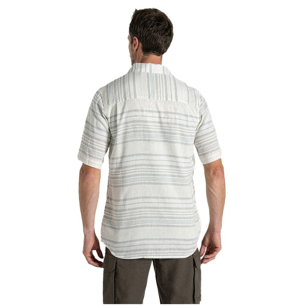 Craghoppers Mens Cartwright Stripe Short-Sleeved Shirt - Lichen Green