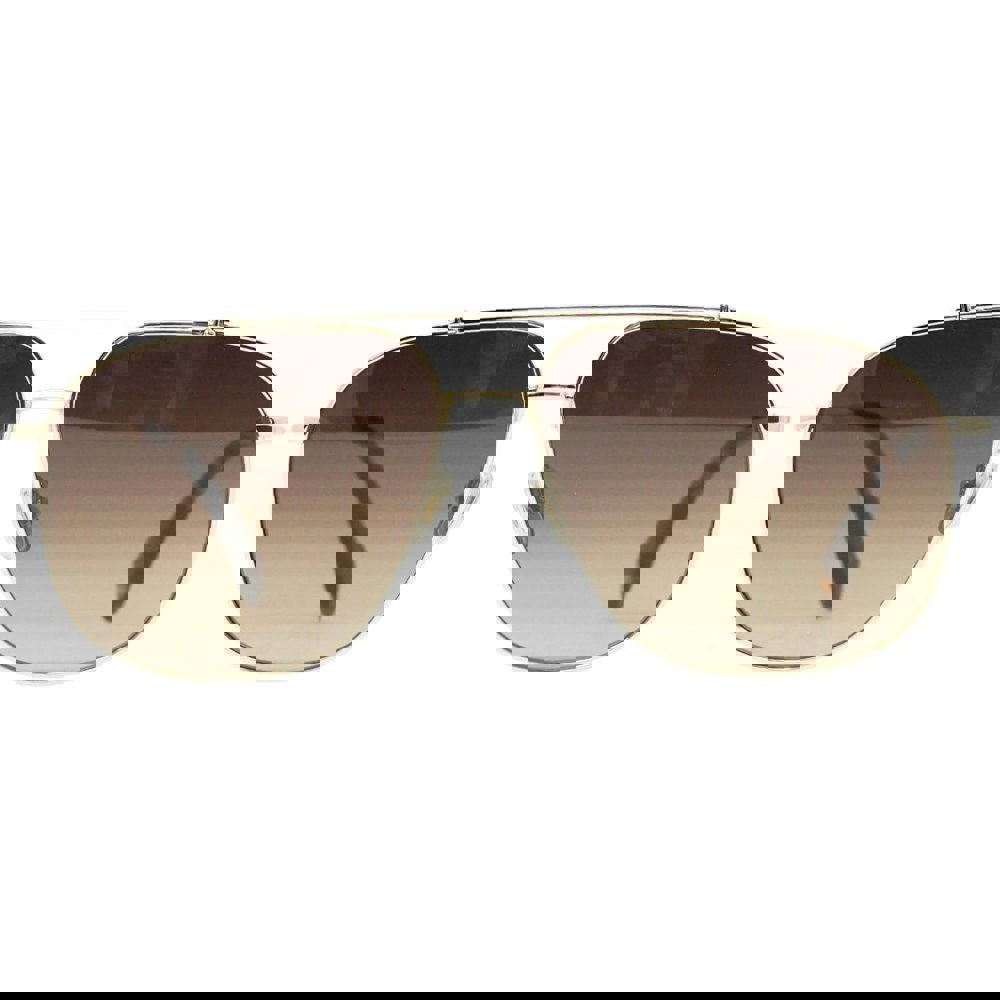 Lanvin Brown Gradient Lens Gold Sunglasses