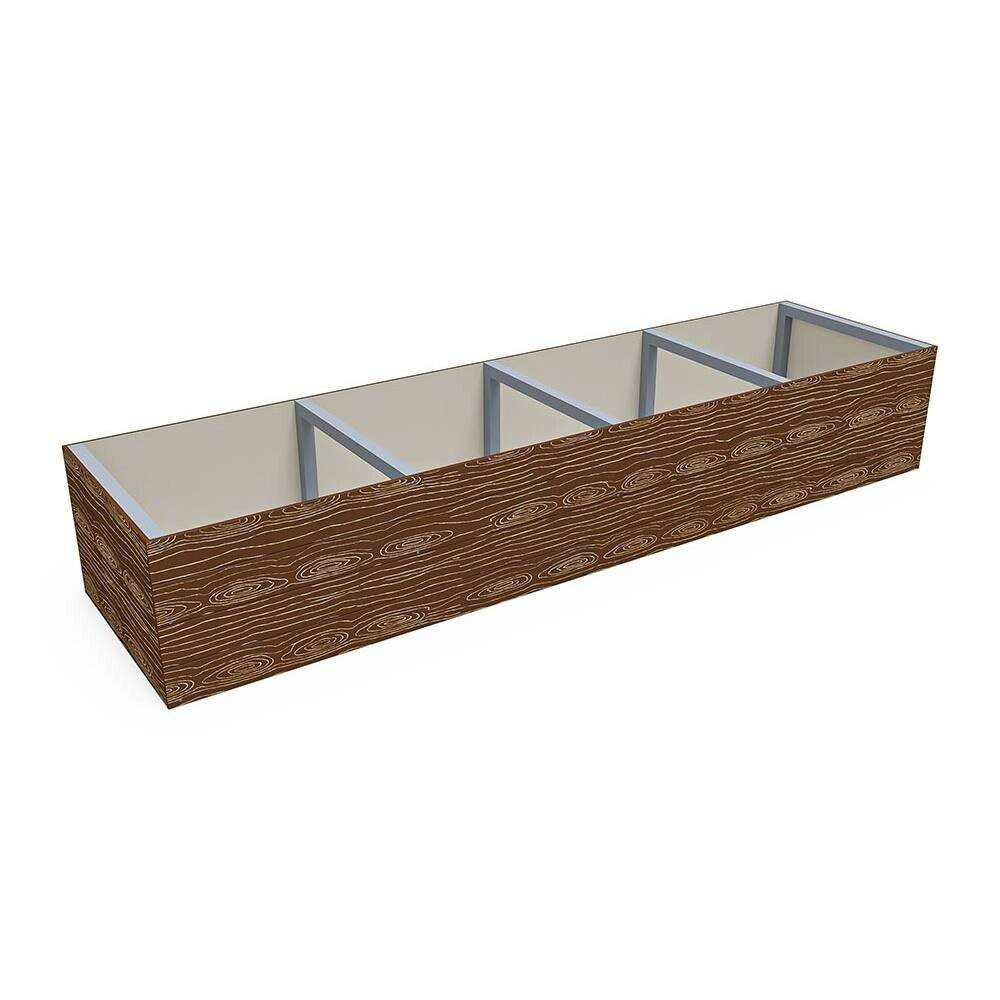 Dunster House Timber Effect Garden Bed Planter 2400mm x 600mm x 400mm