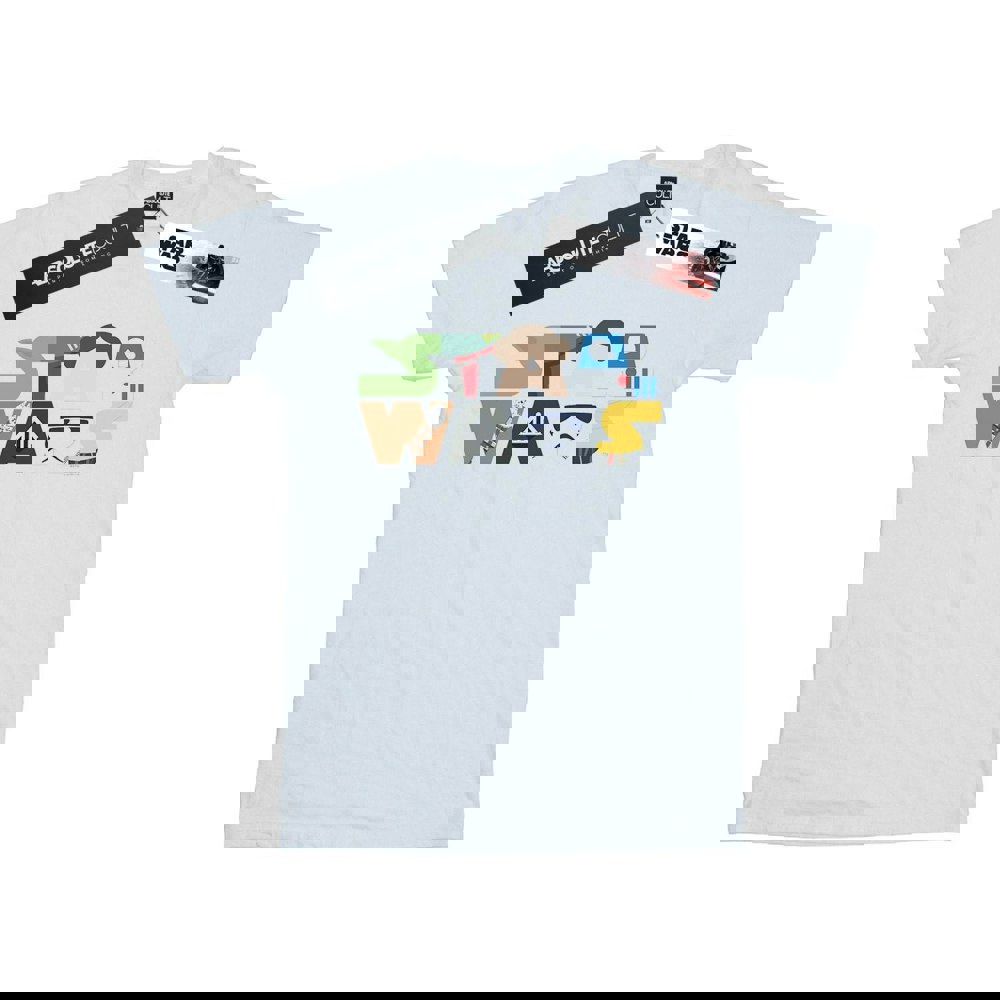 Star Wars Mens Character Logo T-Shirt - White