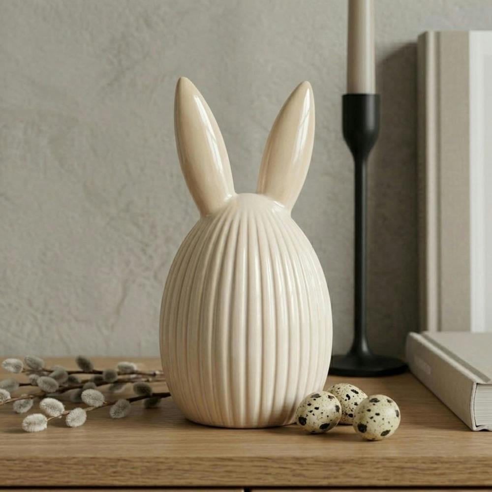 Garden Greatness Ribbed Easter Egg Bunny Ears Ornament
