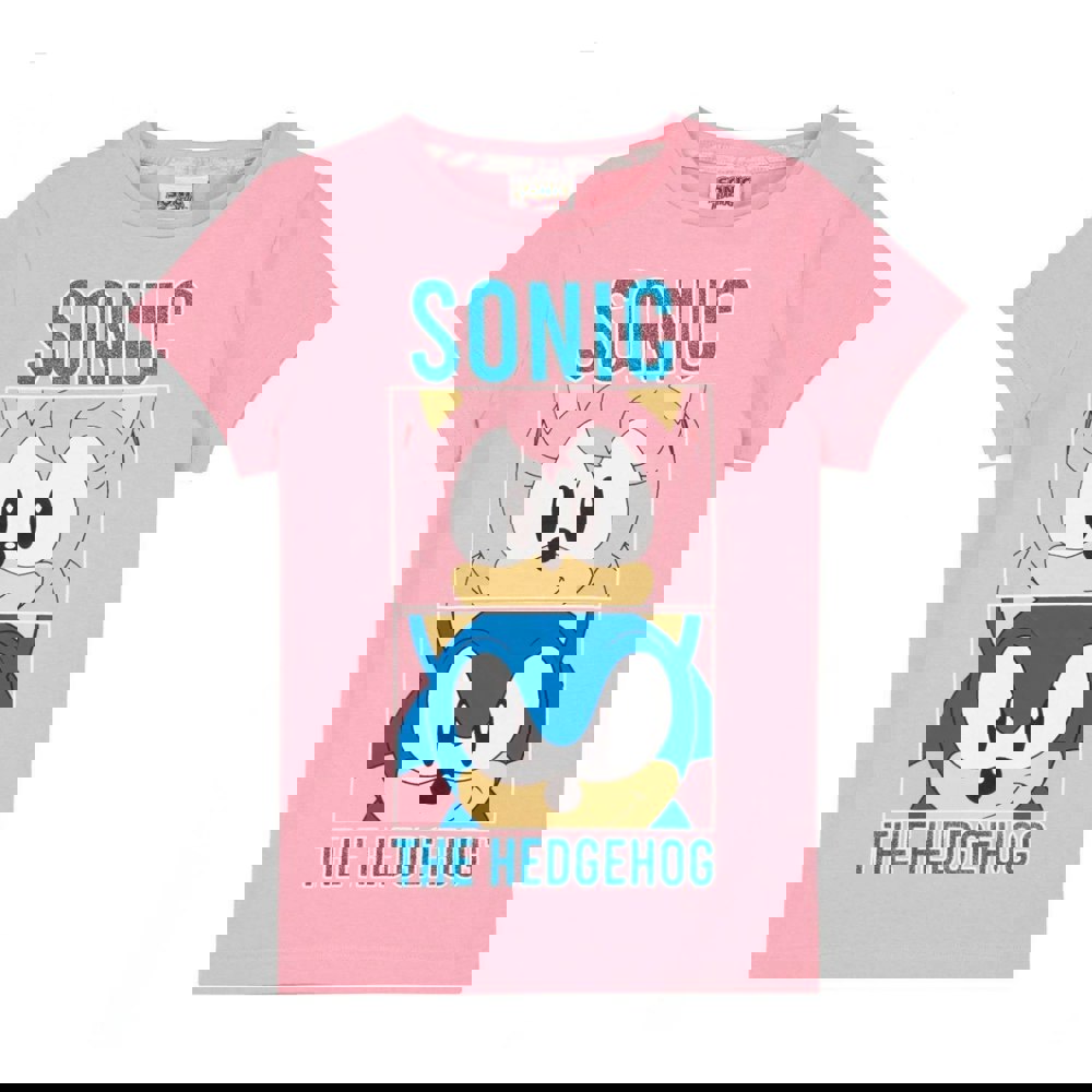 Sonic The Hedgehog Girls Pyjama Set - Pink/Grey