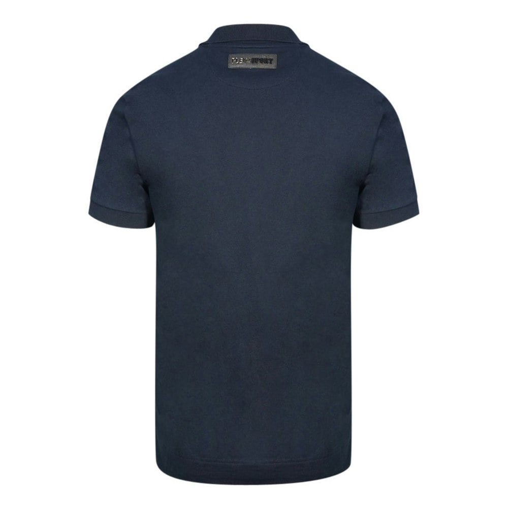 Philipp Plein Sport Block Chest Logo Polo Shirt - Navy Blue