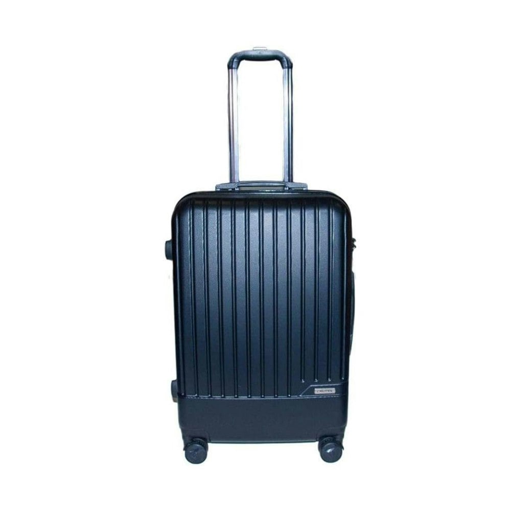 Calitek Black ABS Hard Shell 4 Wheel Trolley Suitcase 24"