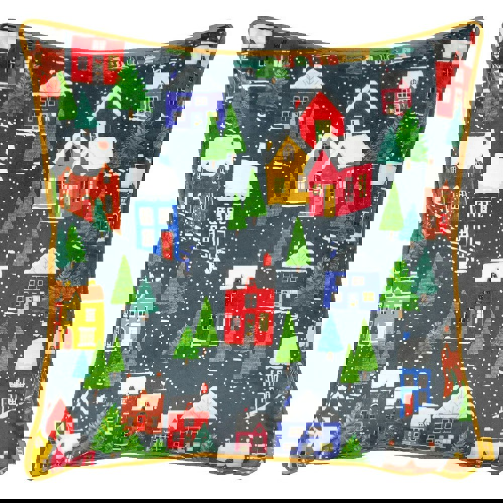 Furn Christmas Together Twilight Town Cushion Cover - Multicoloured