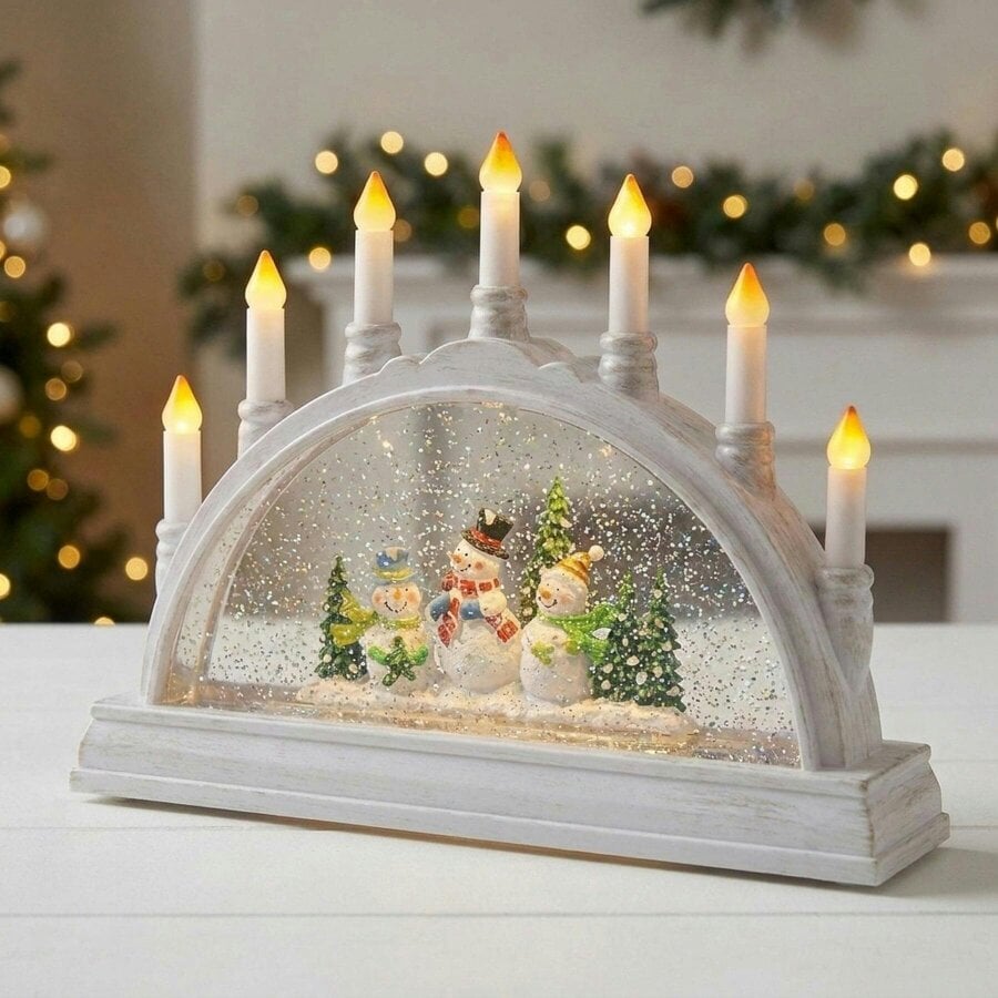 Garden Greatness Christmas Frosty Candle Bridge
