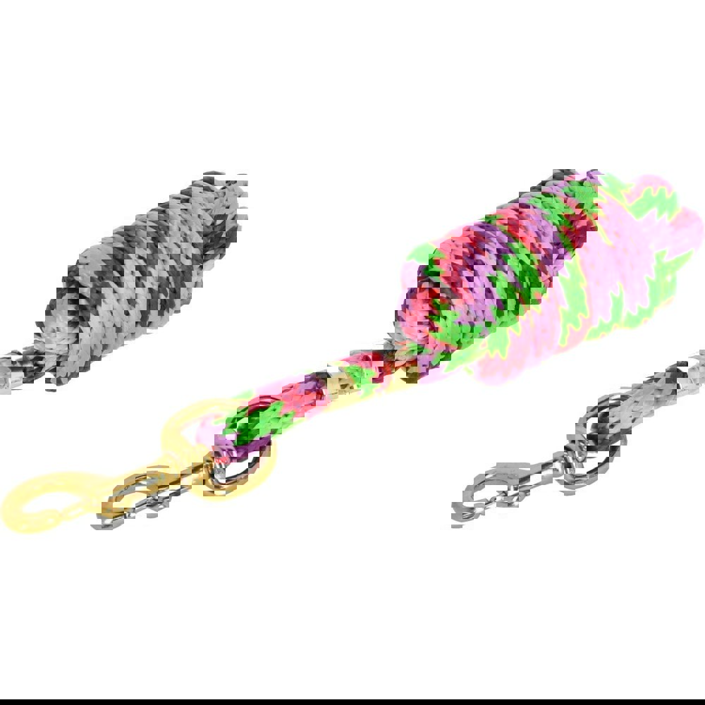 Shires Topaz Horse Lead Rope - Purple/Lime Green/Pink
