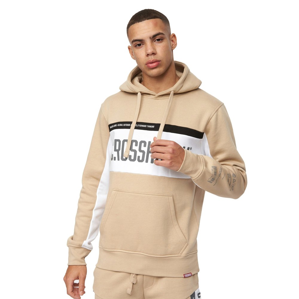 Crosshatch Men's Silomane Hoodie - Stone - Stone - Medium