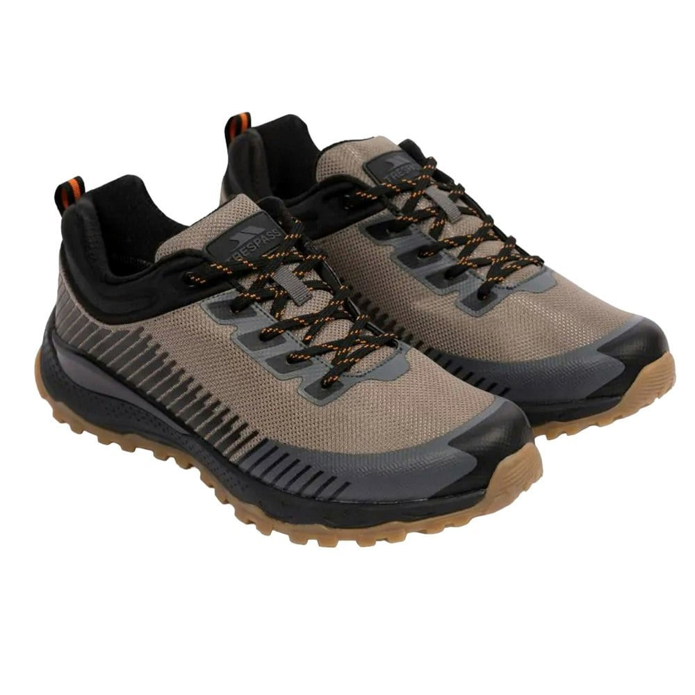 Trespass Mens Ford Leather Trainers - Olive