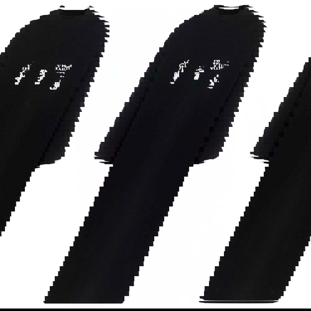 Off-White Big OW Logo Skate Fit Black T-Shirt XS