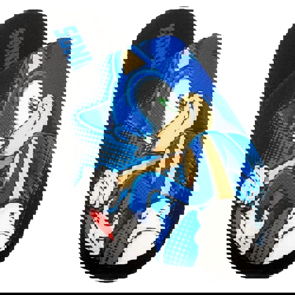 Sonic The Hedgehog Mens Slippers - Black