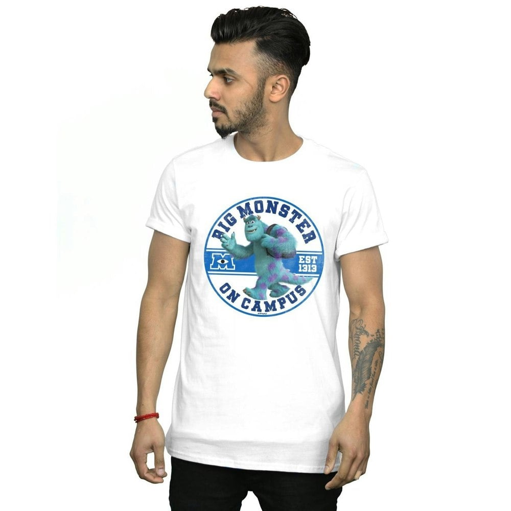 Disney Mens Monsters University Monster On Campus T-Shirt - White