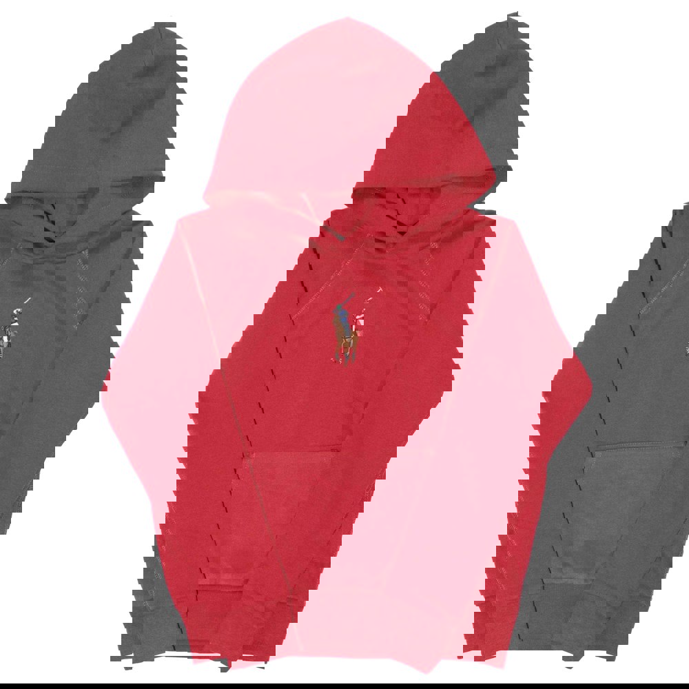 Ralph Lauren Girls Pony Hoodie - Red