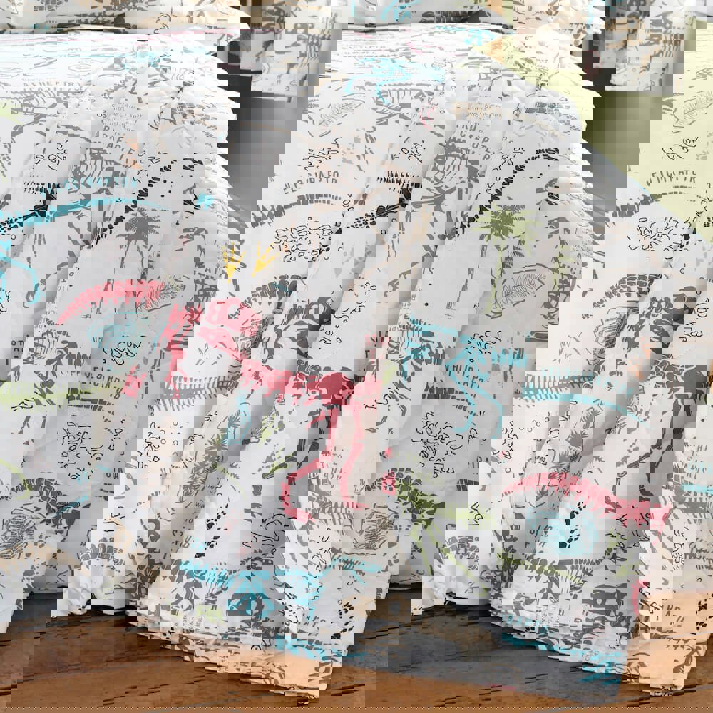 Dino Explorer Quilted Throw - Happy Linen Company