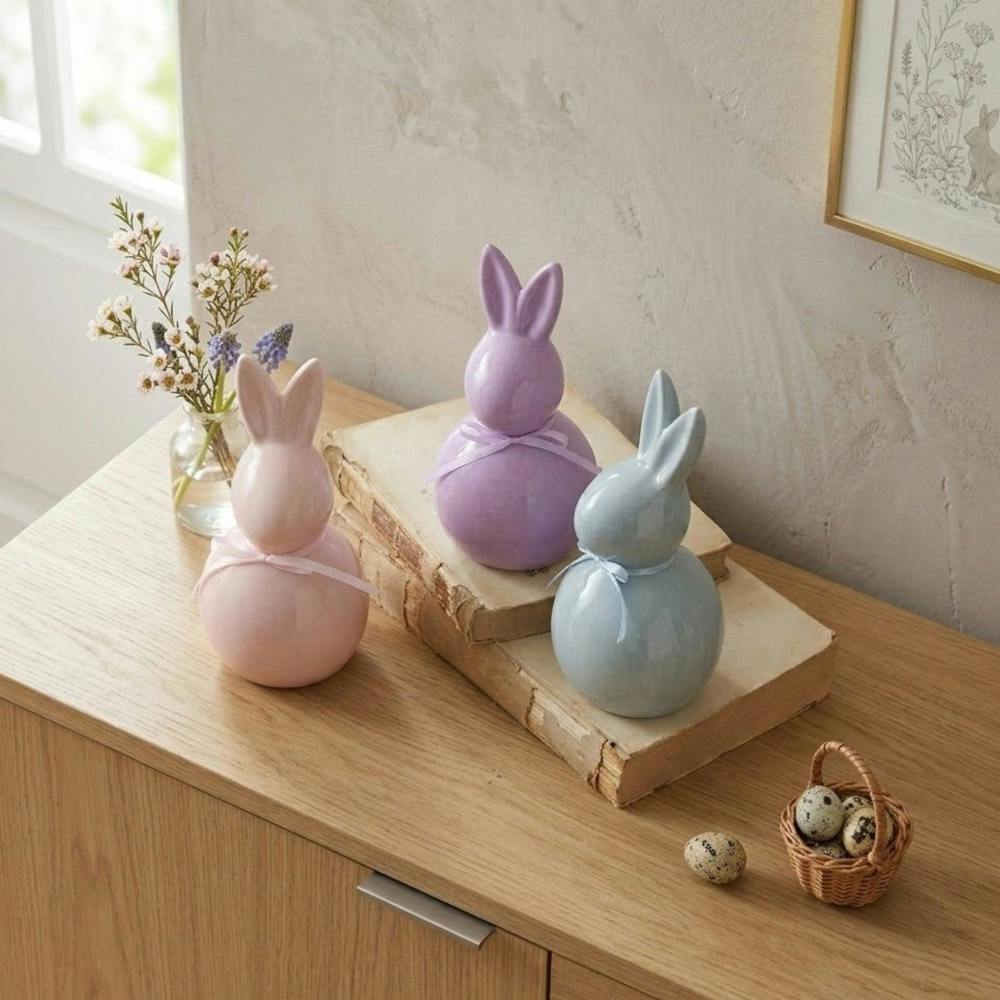 Garden Greatness Springtime Trio Bunny Ornaments