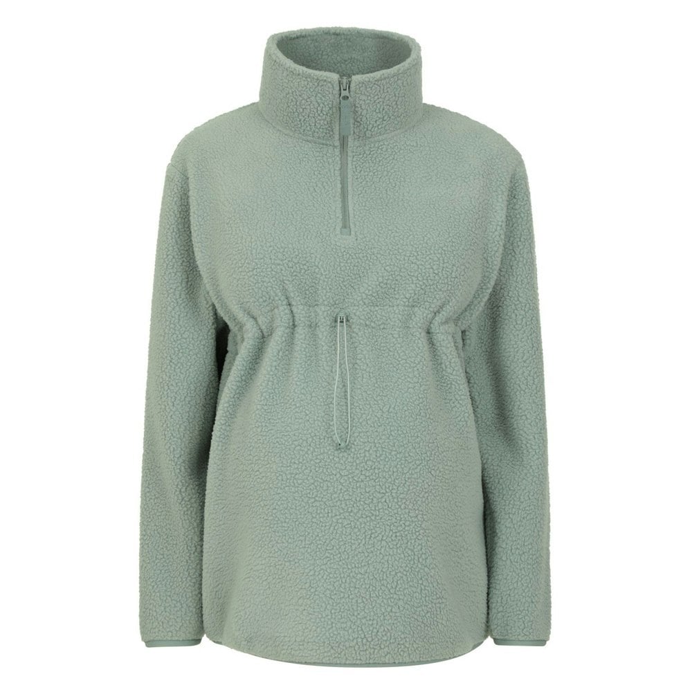 Mountain Warehouse Women's Cosy Sherpa Half Zip Maternity Fleece Top - Green