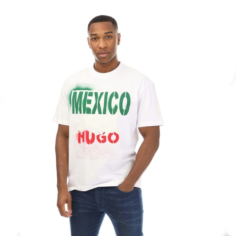 Hugo Mens Mexico Graphic T-Shirt - White