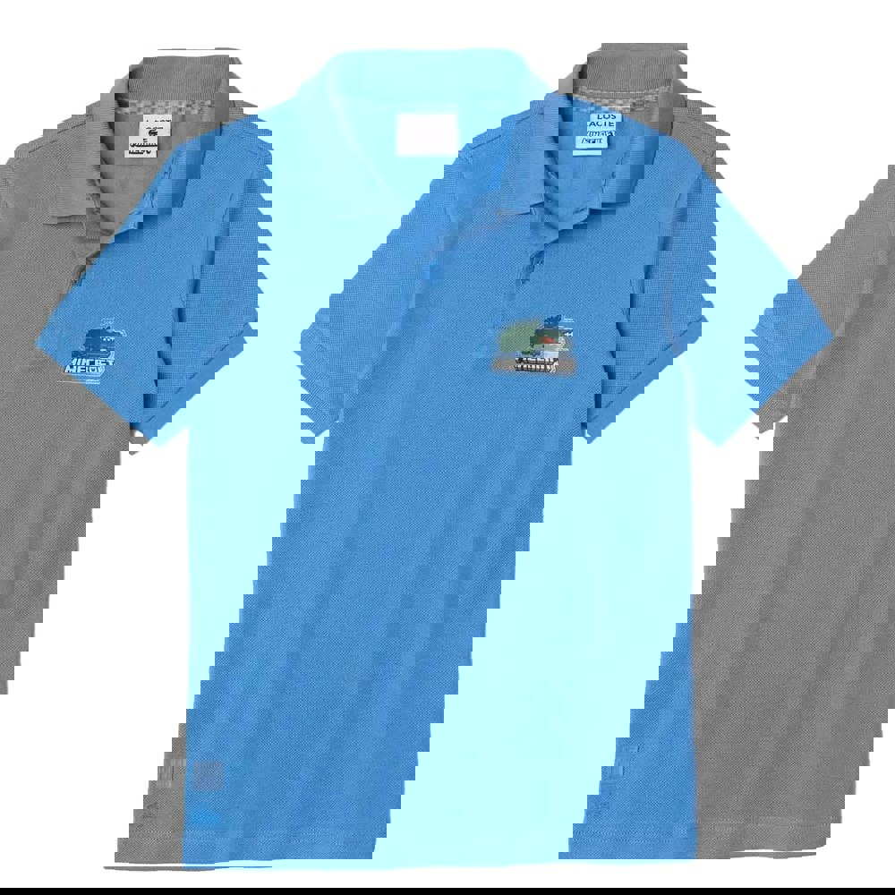 Lacoste Childrens/Kids Minecraft Organic Cotton Polo Shirt - Blue