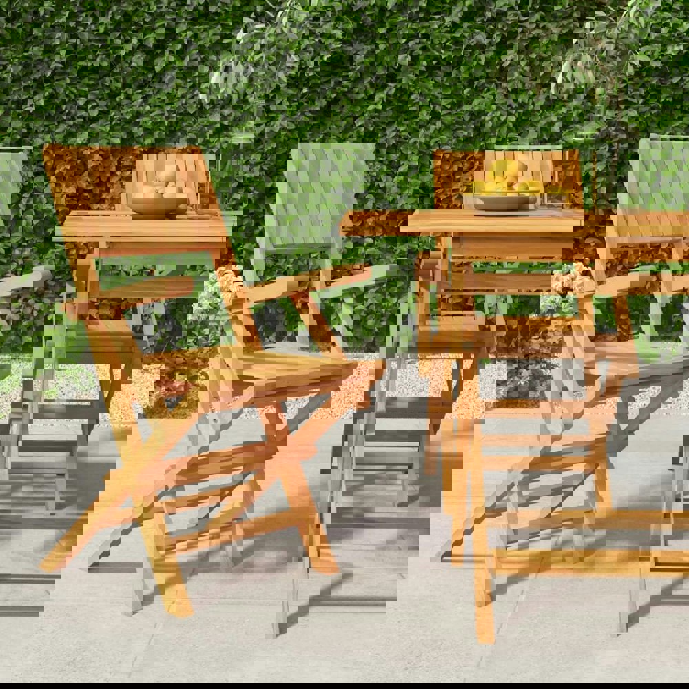Berkfield Folding Garden Chairs 2 pcs 55x61x90 cm Solid Wood Teak