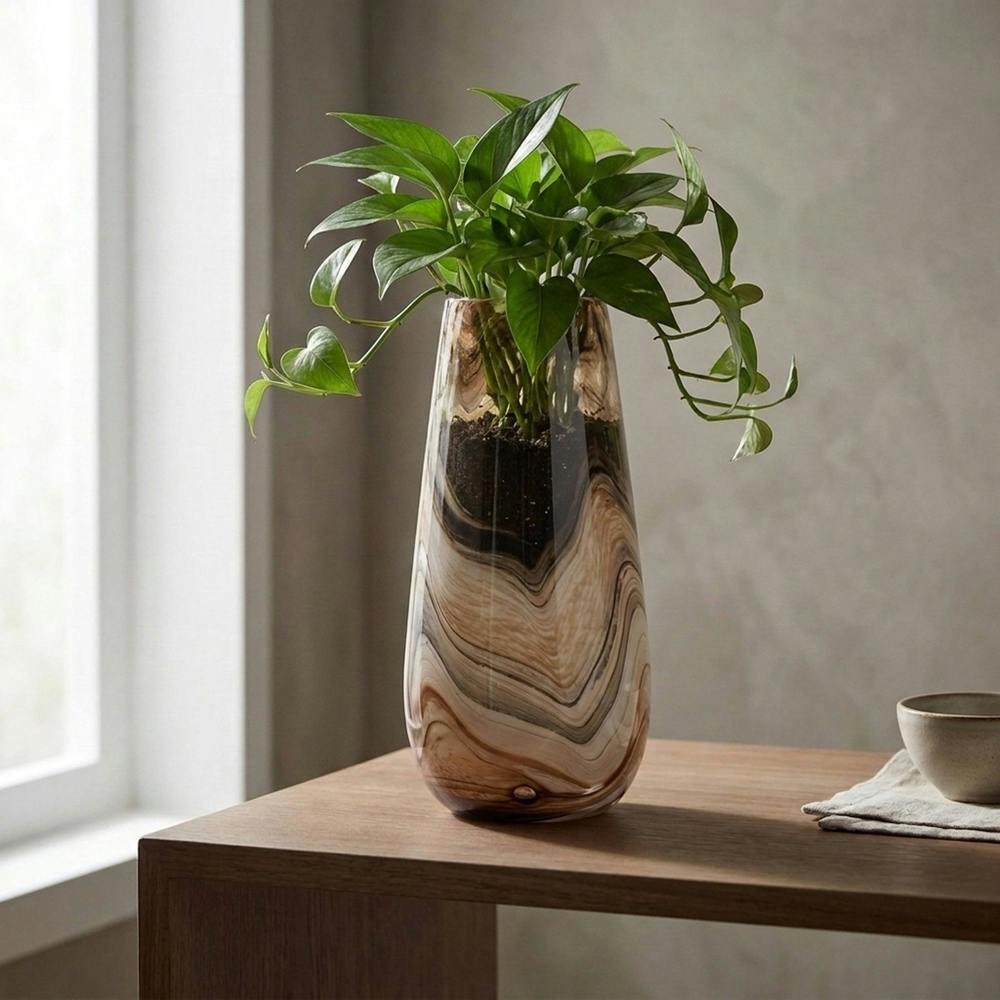 Garden Greatness Textured Cappuccino Decorative Vase