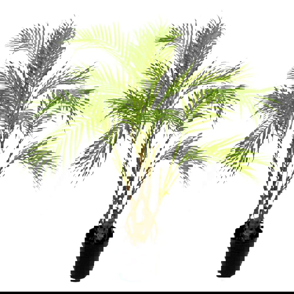 Leaf 90cm Artificial Areca Palm Plant Twisted Detail Trunk