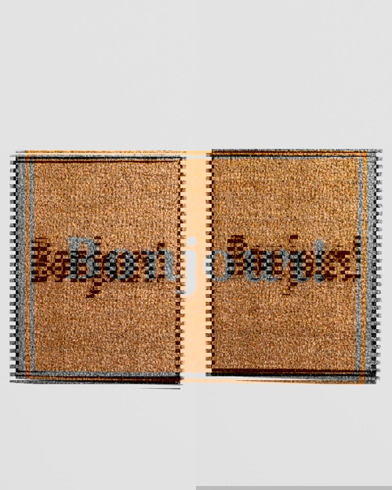 Bonjour Doormat With Border