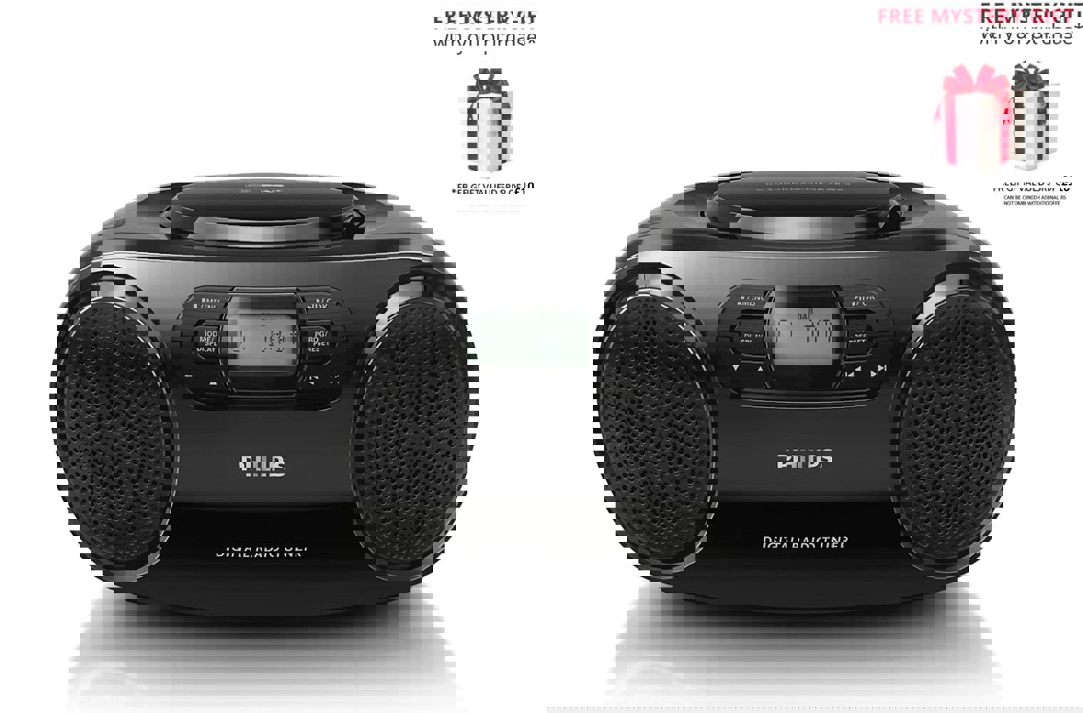 Philips AZB500-12 Portable Stereo System Digital CD Player Soundmachine - Free Gift RRP £10!