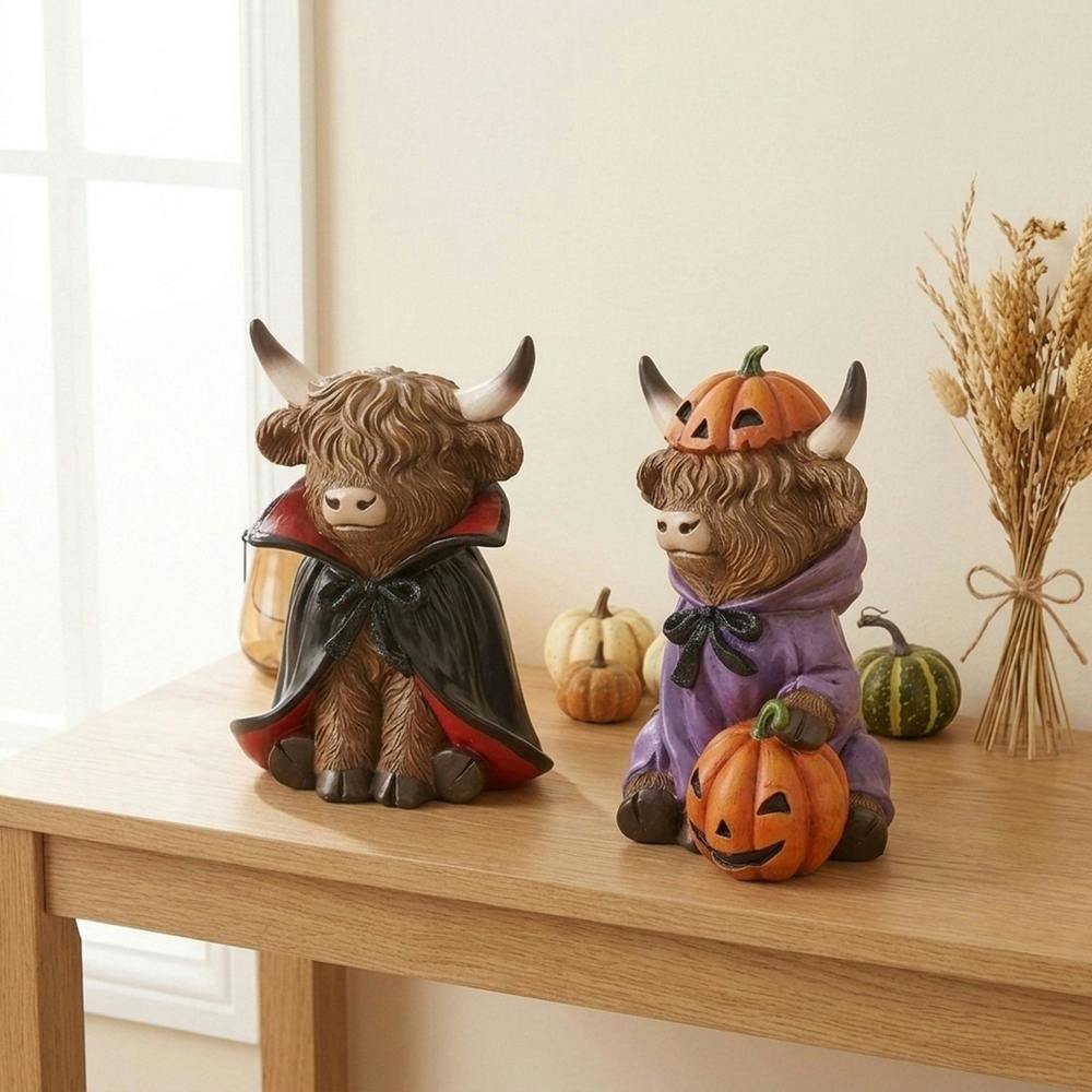 Garden Greatness Duo Highland Cow Halloween Ornaments