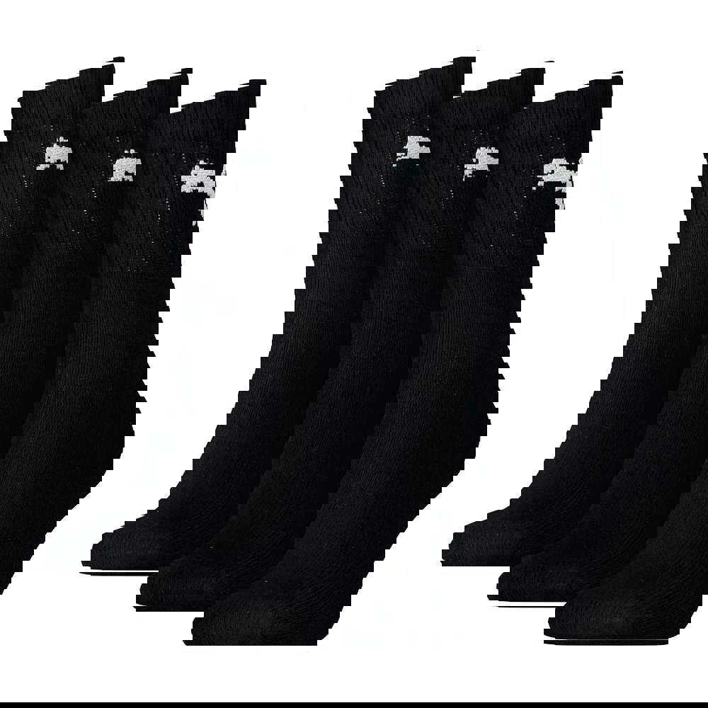 Puma Unisex Adult Crew Socks (Pack of 3) - Black