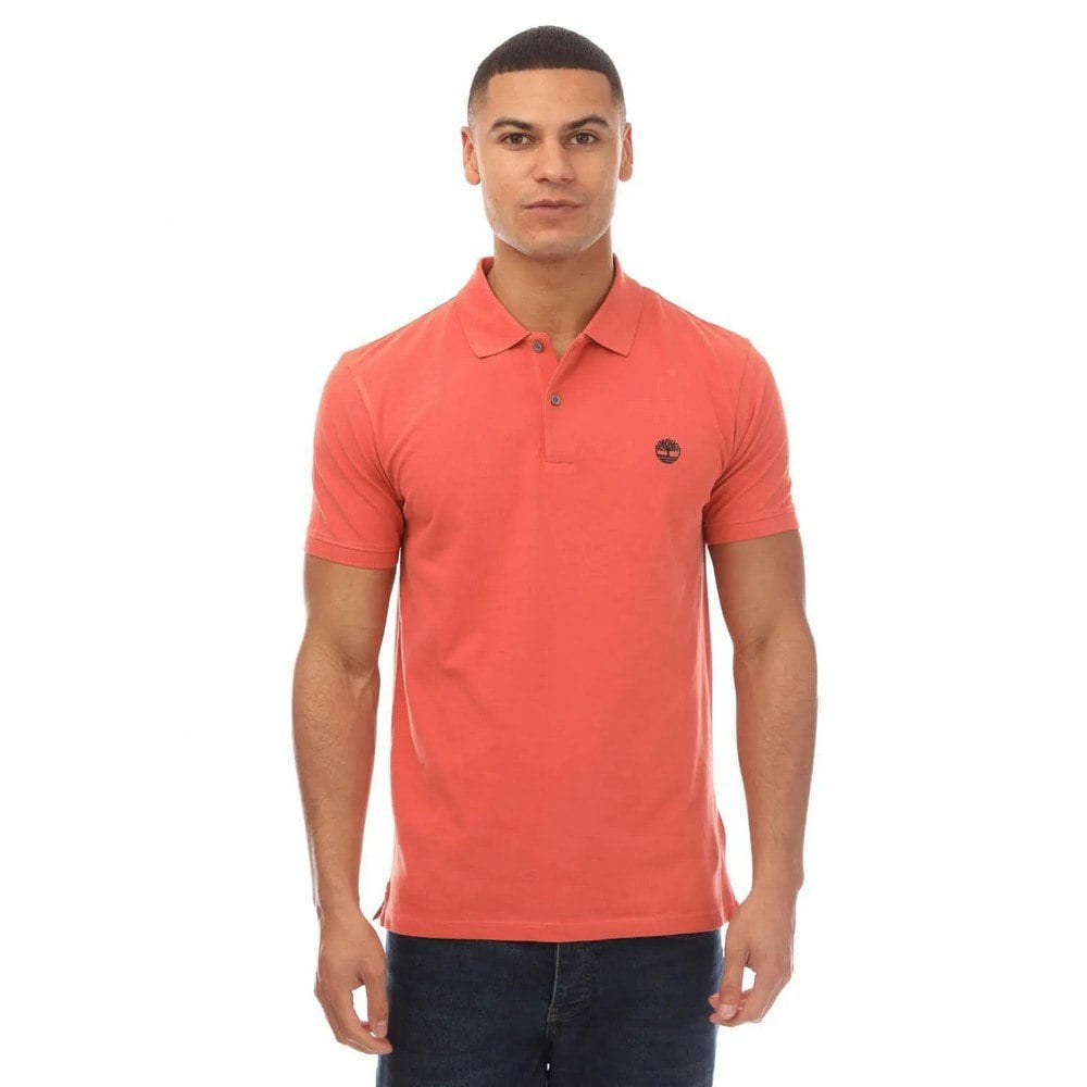 Timberland Mens Merrymee River Polo Shirt - Coral
